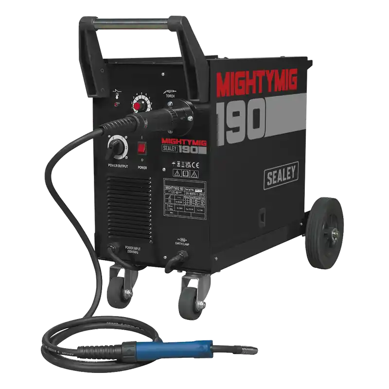 Price Drop Professional Gas/No-Gas MIG Welder 190A with Euro Torch - MIGHTYMIG190 50.0 kg