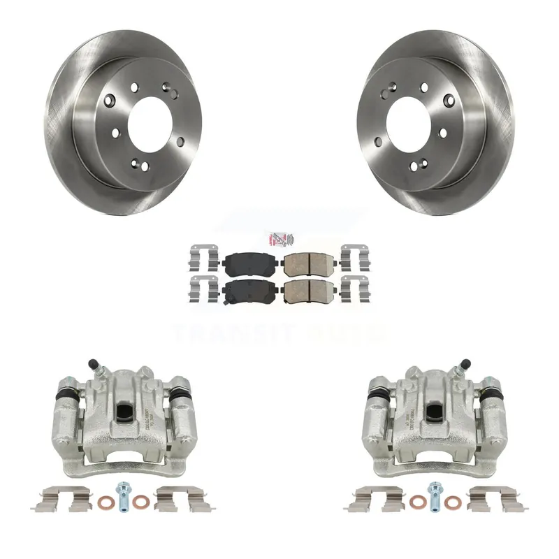Rear Disc Brake Caliper Rotors And Ceramic Pads Kit For Kia Forte Koup Forte5 KC8-101177N Special Discount