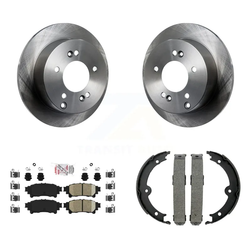 Place Order Rear Disc Rotors Ceramic Pads And Parking Brake Shoes Kit For Lexus IS250 K8A-108574