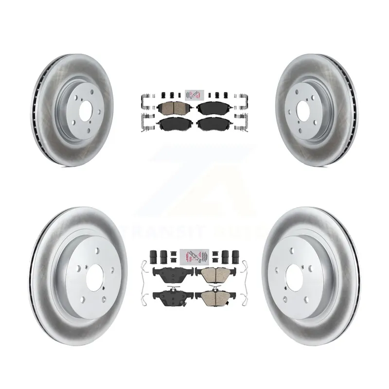 Front Rear Ceramic Pads And Coated Disc Brake Rotors Kit For Subaru Outback WRX Legacy KGA-103158 Trusted Brand