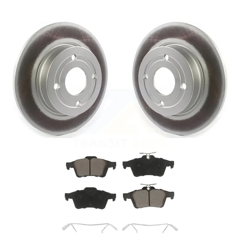 Clearance Rear Coated Disc Brake Rotors And Ceramic Pads Kit For 2018-2021 Ford EcoSport FWD KGC-101500